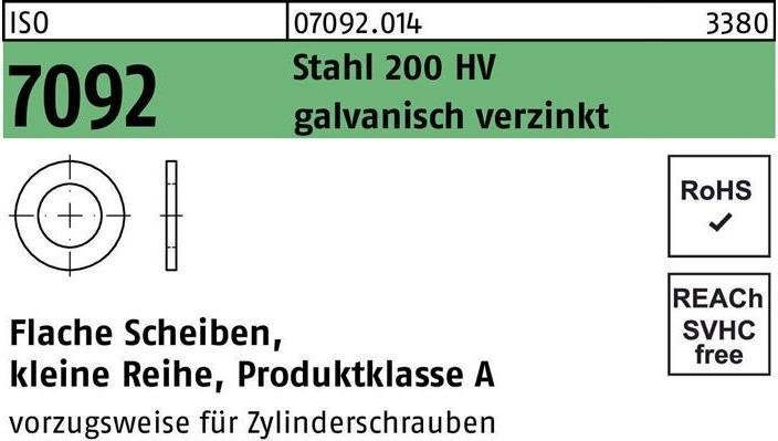 Image du produit Rondelle ISO 7092 2,5 Acier 200 HV électrozingué