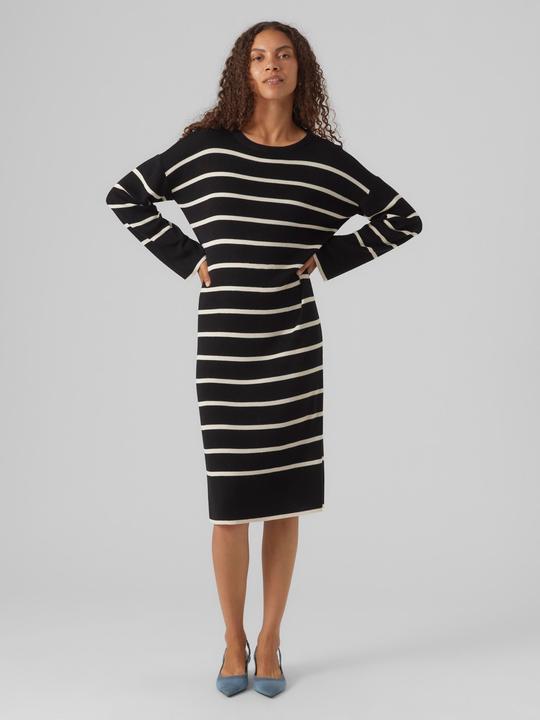 Actual product image Vero Moda Loose fit Round neck Ribbed cuffs Drop shoulder Midi dress Knitted dress (XS)