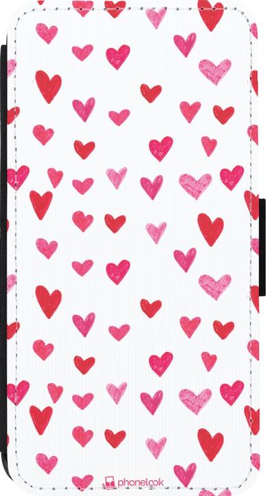 Actual product image PhoneLook Wallet Cover Black Valentine 2022 Many Pink Hearts (Apple iPhone 14 Pro)