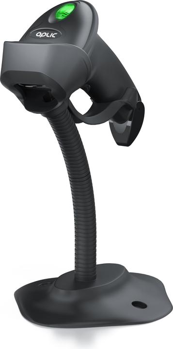 Actual product image Aplic Wireless barcode scanner, handheld scanner 2.4 GHz 1D 2D, 2000 mAh, barcode scanner incl. stand (1D barcodes, 2D barcodes)