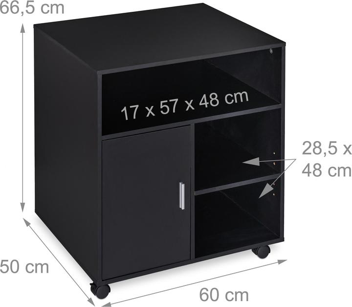 Immagine prodotto Relaxdays Carrello porta stampante (60 x 50 x 66,5 cm)