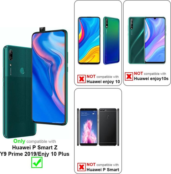 Actual product image Cadorabo Smart View Mirror Book Case for Huawei P SMART Z / Y9 PRIME 2019 / Enjoy 10 PLUS (Huawei P Smart Z, Huawei Y9 Prime (2019), Huawei Enjoy 10 Plus)