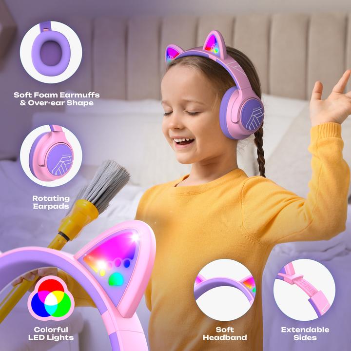 Produktbild PolarPro PowerLocus Bobo Cat Ears Wireless Headphones for Kids
