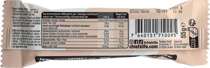 Produktbild Chiefs Protein Bar (Weisse Schokolade, 12 Stk., 660 g)