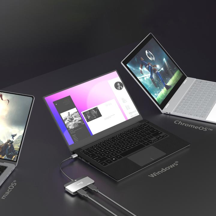 Image du produit j5Create JCA465-N Adaptateur d'écran 8K USB-C® vers double HDMI™ (USB-C, 20 cm)