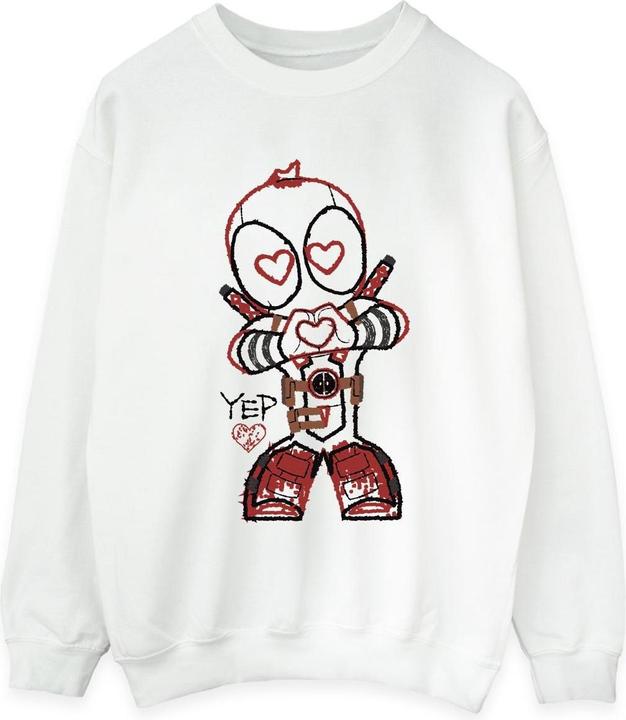 Actual product image Womens/Ladies Deadpool Love Beam Line Sweatshirt (XL)