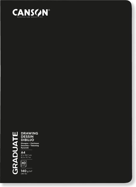 Immagine prodotto Canson Blocco da disegno Graduate Agrafé A4, 20 fogli (A4, Copertina morbida)