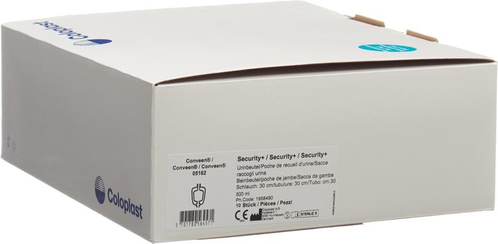 Conveen Security Plus Beinbeutel 500 ml 30 cm Rückventil steril, 10 Stück