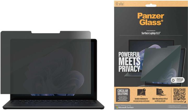 Actual product image PanzerGlass ® Privacy Filters Microsoft Surface Laptop 13.5" | 6 | 5 | 4 | 3 | 2, Polyethylene tere (13.50", 16 : 10)