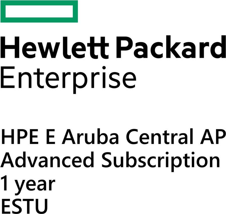 Actual product image HPE E Aruba Central AP, Advanced Subscription, 1 year, E-STU (1 Devices, 12 months)