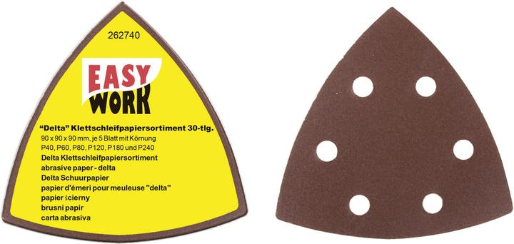 Image du produit Easy Work Assortiment de papiers abrasifs auto-agrippants 'Delta (P180, P60, P120, P80, P40, P240)