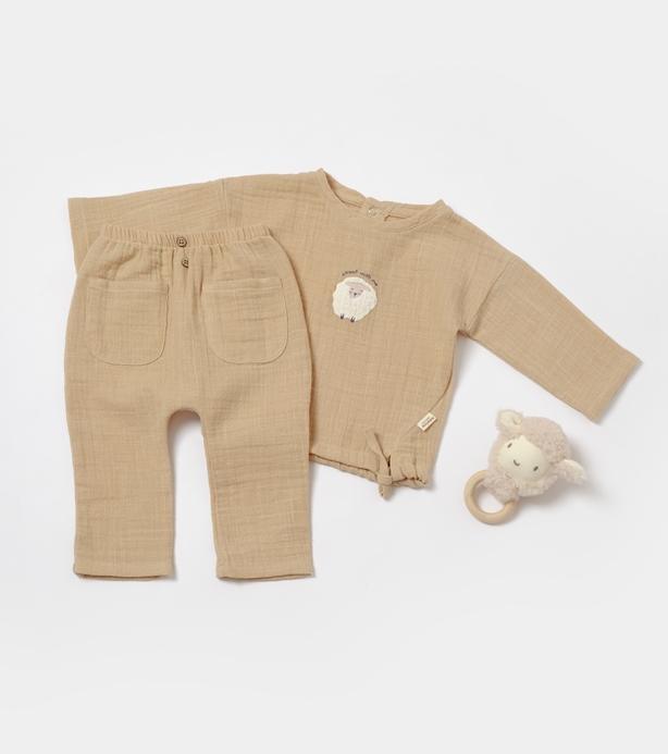 Produktbild BabyCosy Set aus langärmligem T-Shirt und Hose (74)