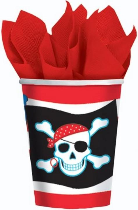 Immagine prodotto Amscan Tazze da festa piratesche con teschio e ossa incrociate (confezione da 8) (8 x)