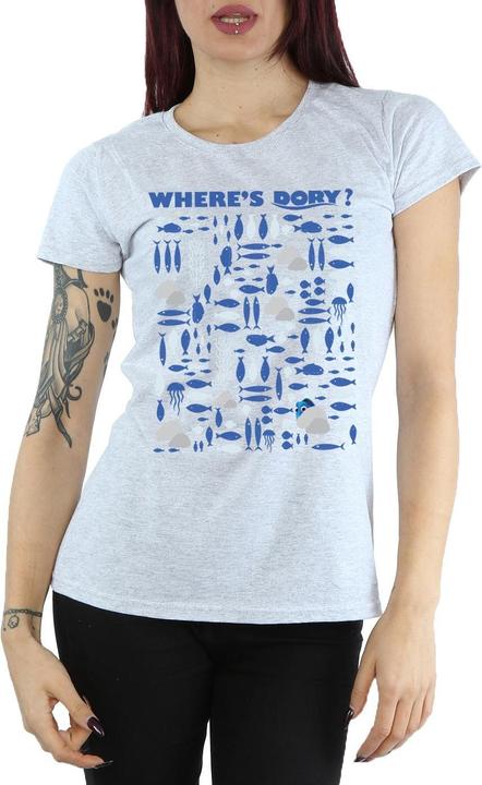 Actual product image Disney Womens/Ladies Finding Dory Where's Dory Cotton T-Shirt (L)