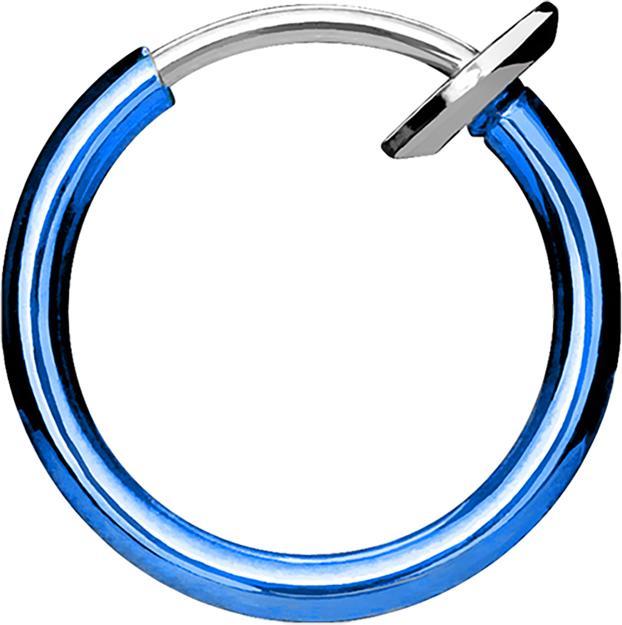 Produktbild Star Piercing Fake Nasenring dunkelblau mit Titanium Beschichtung (Chirurgenstahl 316L, ohne Messing)