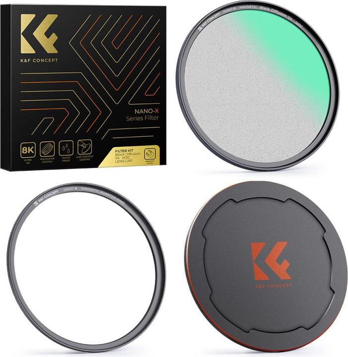 Actual product image K&F Concept Magnetic 1/4 Black Mist Filter Nano X 49mm (KF-1816) (49 mm)