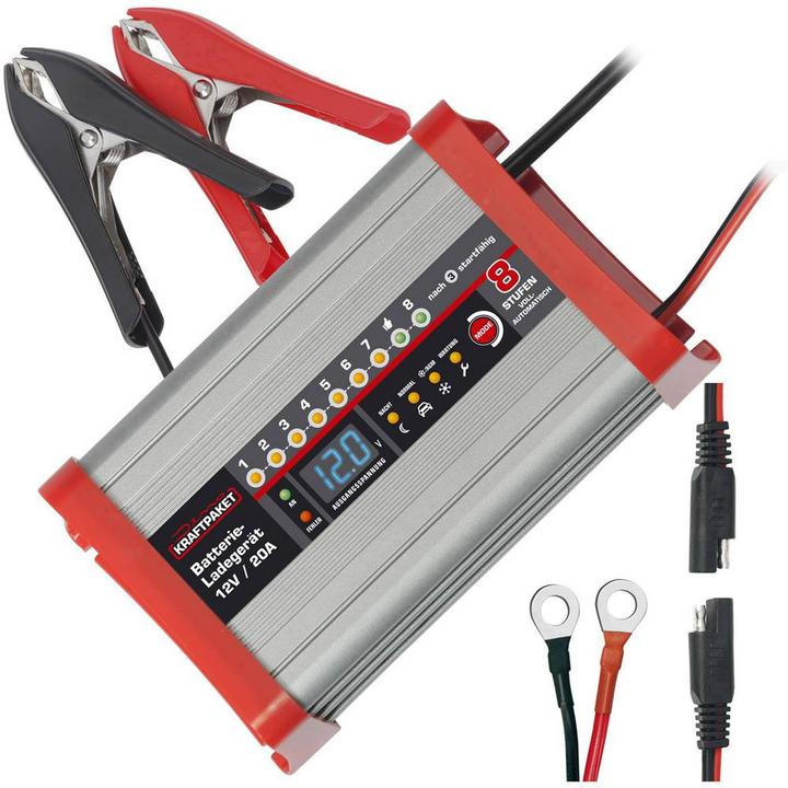Actual product image Dino Automatic battery charger Fully automatic battery charger with camping function (12V, 20 A)