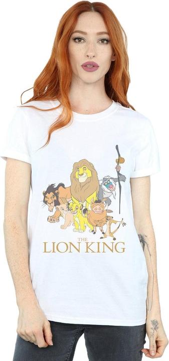Actual product image Disney Womens/Ladies The Lion King Group Cotton Boyfriend T-Shirt (3XL)