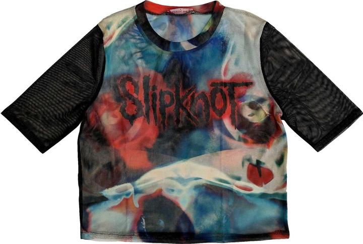 Actual product image Slipknot Womens/Ladies Face Mesh Logo Crop Top (XS)
