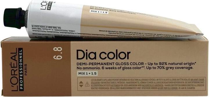 Actual product image L'Oréal Professionnel Dia Colour 6.8 Dark Blonde Mocha - 60ml (6.8 Dark blonde mocha)