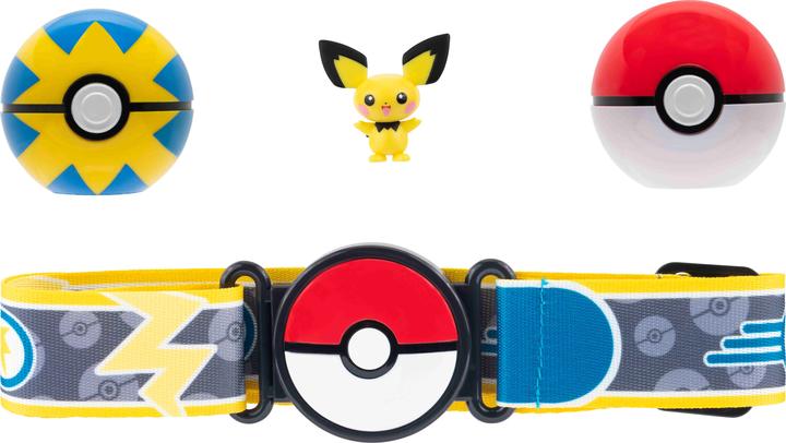 Jazwares Pokémon Clip'n'Go Cintura Poké Set Pokéball, Flottball e Pichu