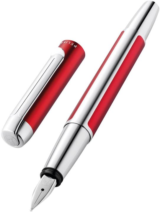 Immagine prodotto Pelikan Penna stilografica PURA P40 Bordeaux M confezione regalo (Argento, Bordeaux, 1 x)