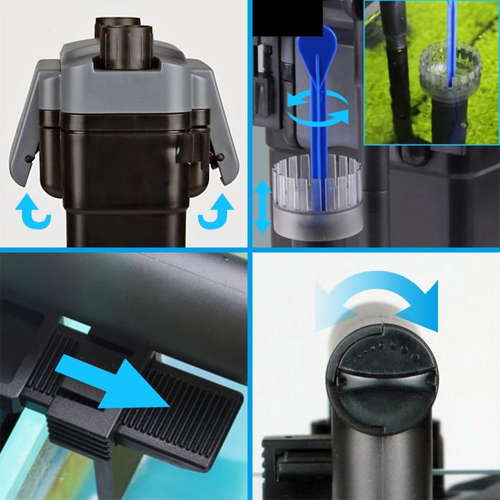 Image du produit SunSun HBL-802 Filtre suspendu Hang On Filter 500l/h 6W pour Aquariums jusqu‘à 100 litres (100 l, Eau douce, Eau salée)