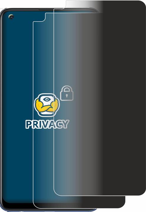 Productafbeelding BROTECT Anti-spionnetje privacyfolie Beschermfolie tegen blauw licht (2 Stuk, Oppo A74)
