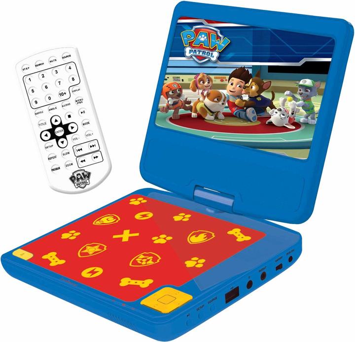 Immagine prodotto Lexibook Lettore DVD portatile con il design dei Paw Patrol, con display da 7 pollici, connessione USB e (Lettore DVD portatile)