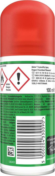 Image du produit Autan Spray Tropical Dry (100 ml)