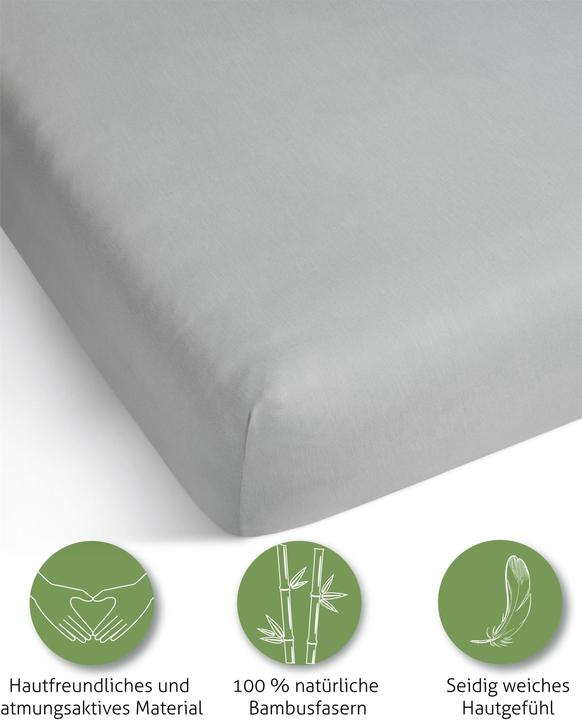 Produktbild Aspero Bambus Spannbettlaken Macau (140 x 200 x 30 cm)