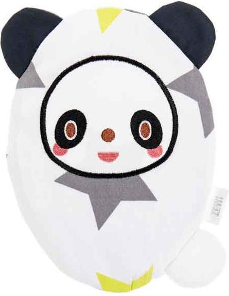 Coussin aux pépins de raisin lime Stars Panda