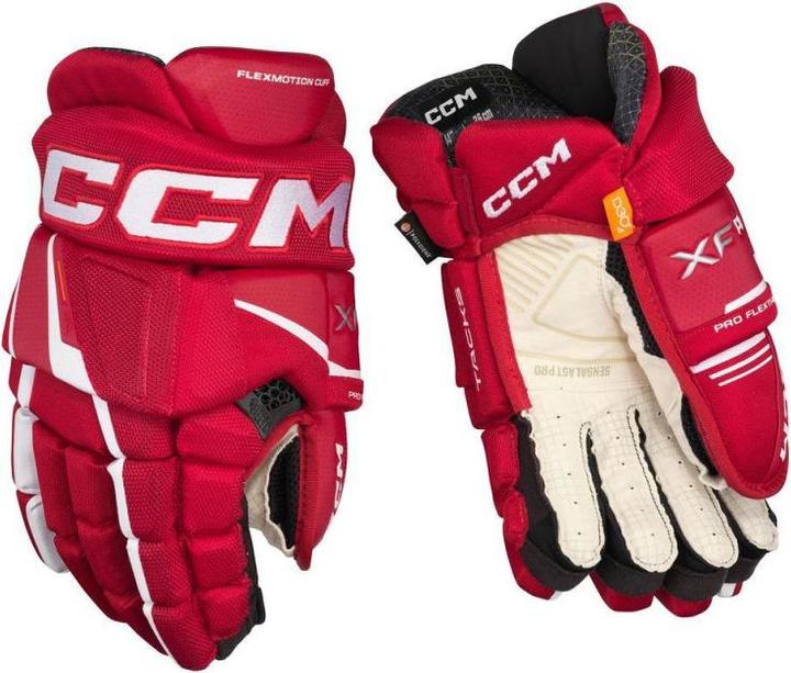 Immagine prodotto CCM Guanti da hockey Tacks XF Pro SR (15"/38cm, rosso/bianco (13)) (13)