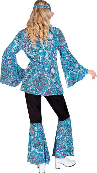 Image du produit Widmann THE 60s FASHION -blue mandala (Oberteil, Hose, Stirnband), S (S)