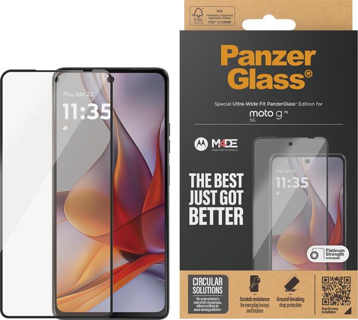 Actual product image PanzerGlass Ultra-Wide Fit (1 Piece, Vivo Y75 5G)