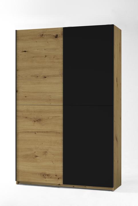 Produktbild Schlafkontor Fast Schrank Holzwerkstoff Dekorfolie Artisan Eiche/Schwarz 125x196x38 cm