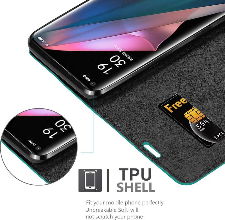 Image du produit Cadorabo Book Invis. Étui magnétique (Oppo Find X3 Pro)