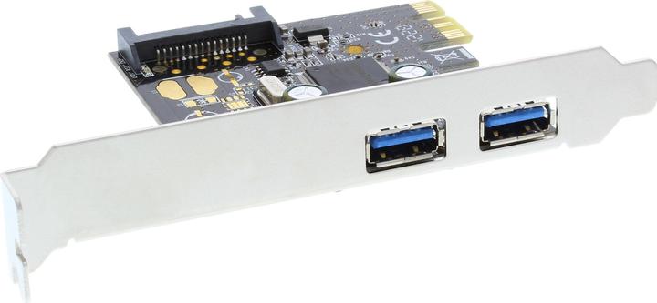 Produktbild InLine Schnittstellenkarte (inkl. LP), 2x USB 3.0 mit SATA Strom - PCIe