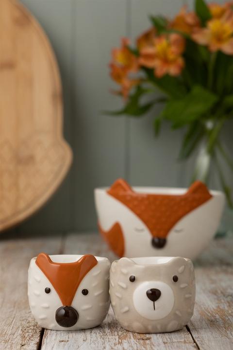 Image du produit Price & Kensington Set de 2 coquetiers avec renard et hérisson Woodland (2 x)