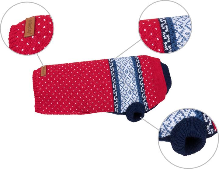 Immagine prodotto amiplay Maglione Cane Bergen 42cm Rosso
