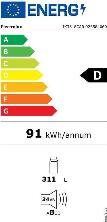 Energie-Label Electrolux IK3318CAR (259 l)