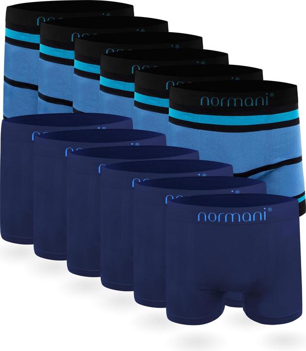 Produktbild Normani 12 St??ck Mikrofaser-Boxershorts f??r Herren - 2264 (S/M, 12er Pack)
