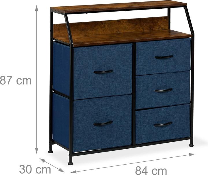 Image du produit Relaxdays Commode (84 x 30 x 87 cm)