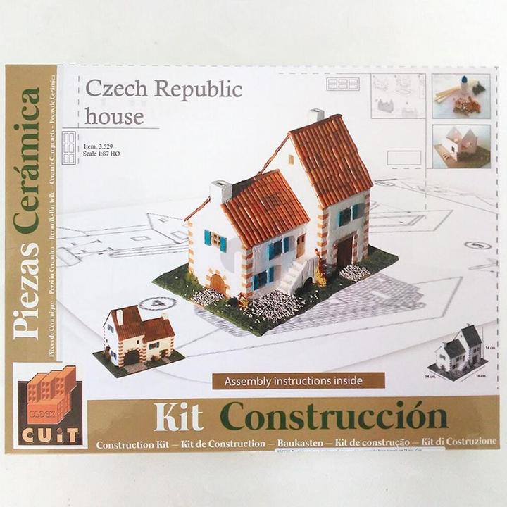 Produktbild Block Cuit. 3D Keramik-Modelbausatz -Typisches Haus aus der Tschechische Rep. (26 x 13 x 22 cm)