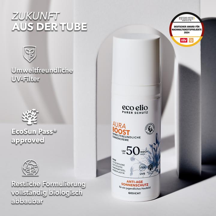 Produktbild Eco Elio Aura Boost (Sonnencreme, SPF 50, 50 ml, 94 g)