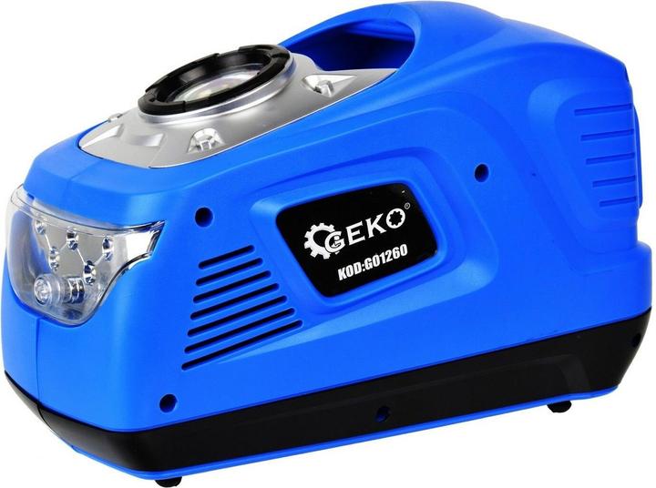 Actual product image GEKO Mini Compressor with Battery 12V/230V 100W