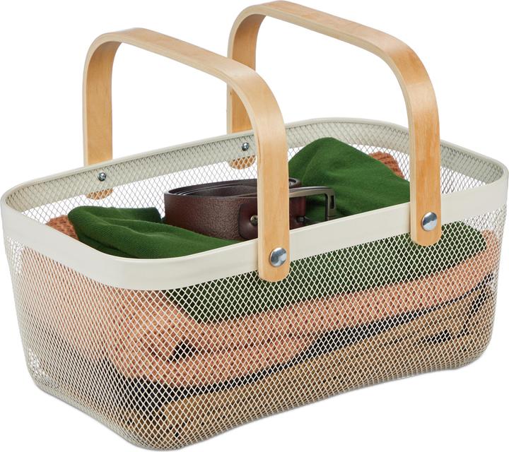 Image du produit Relaxdays Panier en fil métallique (1 x, 43 x 27 x 17.5 cm)