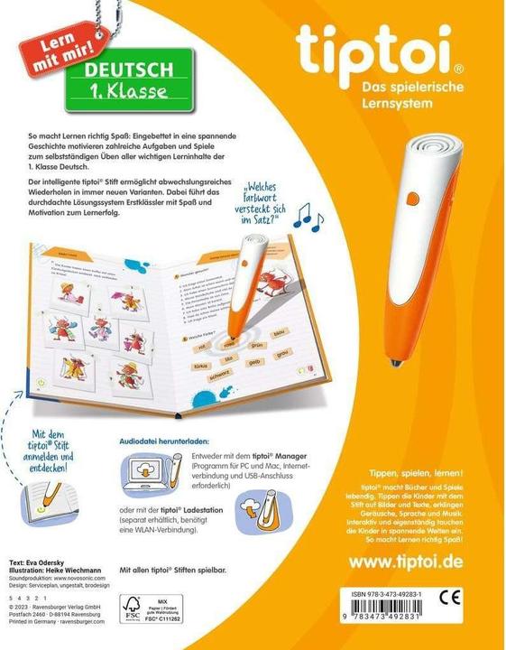 Actual product image tiptoi Lern mit mir. Deutsch 1. Klasse (German, Heike Wiechmann, Eva Odersky, 2023)