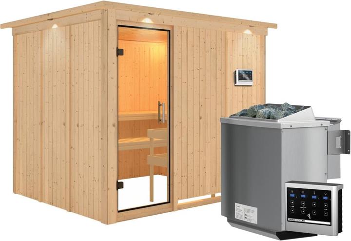 Actual product image Karibu Gobin with roof wreath (9 KW Bio external control)