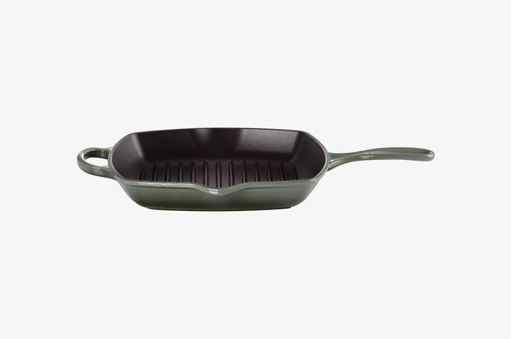 Le Creuset Grillpfanne SIGNATURE dunkelgrün (Grillpfanne, Gusseisen)